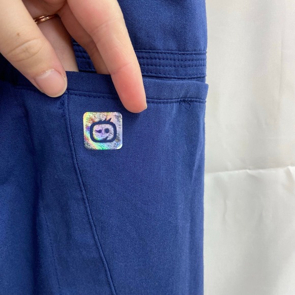 WINK W123 women's blue pull on adjustable stretch scrubs pants medical uniform - Picture 6 of 11